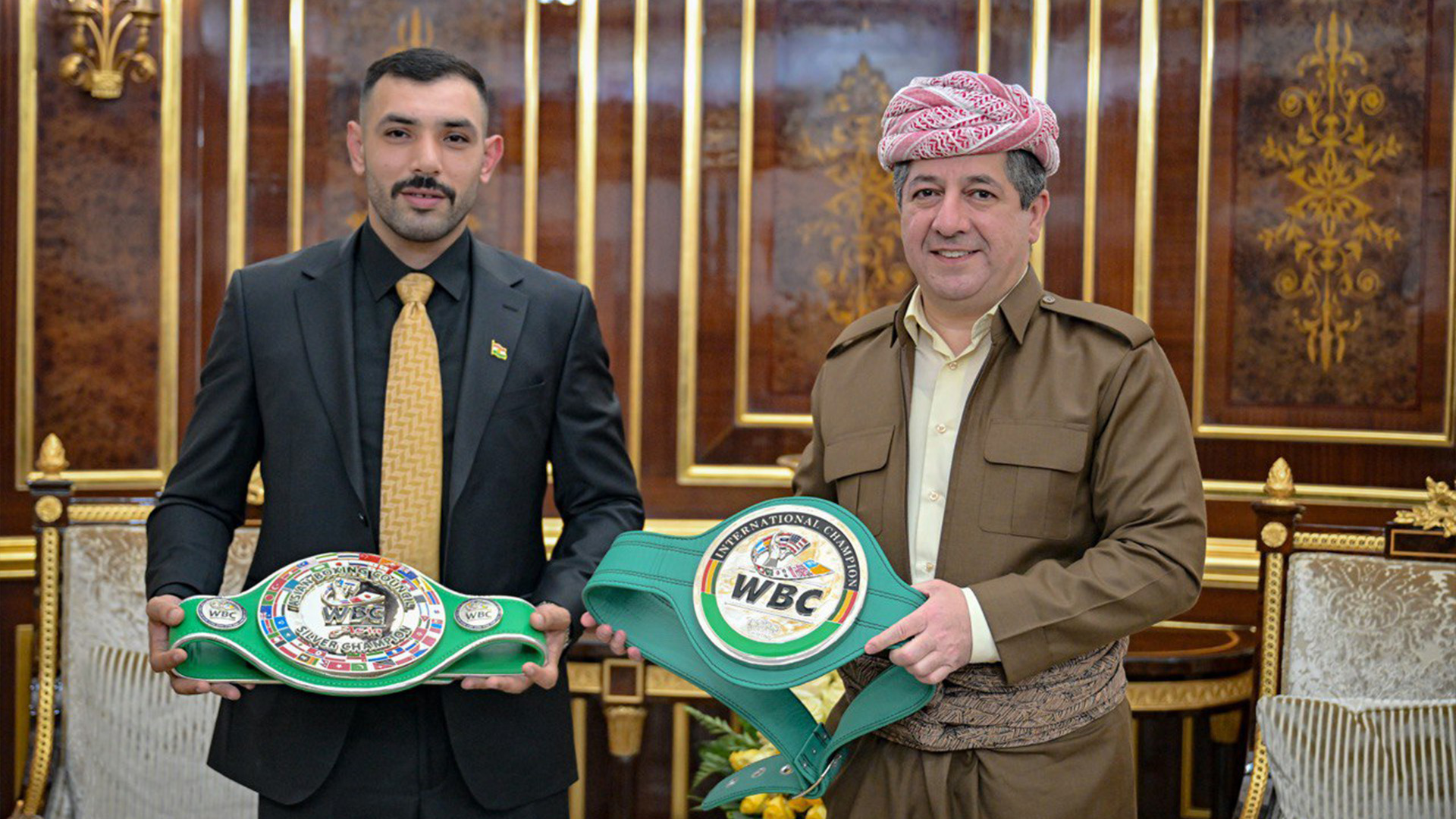 سەرۆکوەزیران مەسروور بارزانی پێشوازی لە پاڵەوانی کورد بادین حەسۆ دەکات