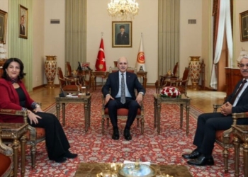 شاندی دەم پارتی بۆ ئیمرالی، لەگەڵ سەرۆکی پارلمانی تورکیا کۆبۆوە