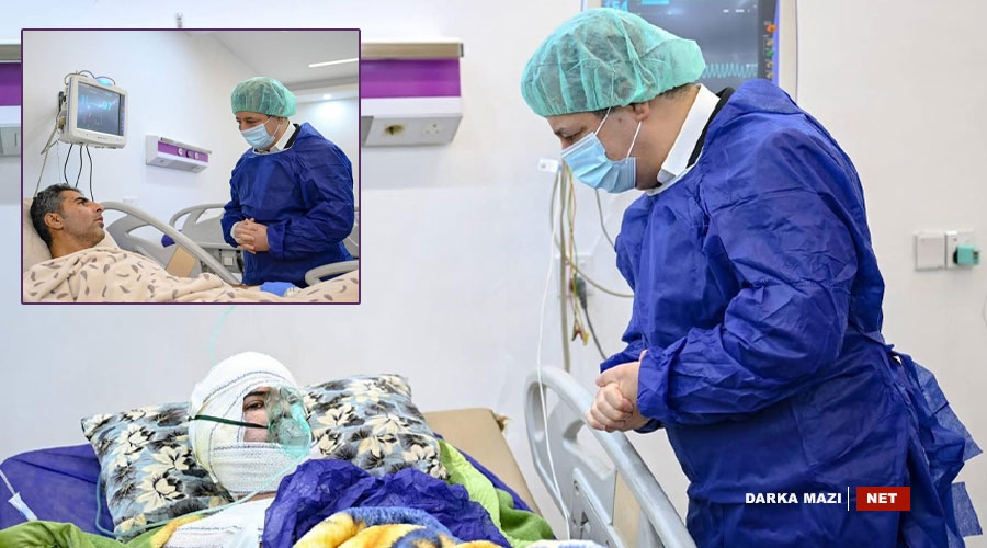 سەرۆکوەزیرانی هەرێمی کوردستان سەردانی پێشمەرگە بریندارەکانی کرد