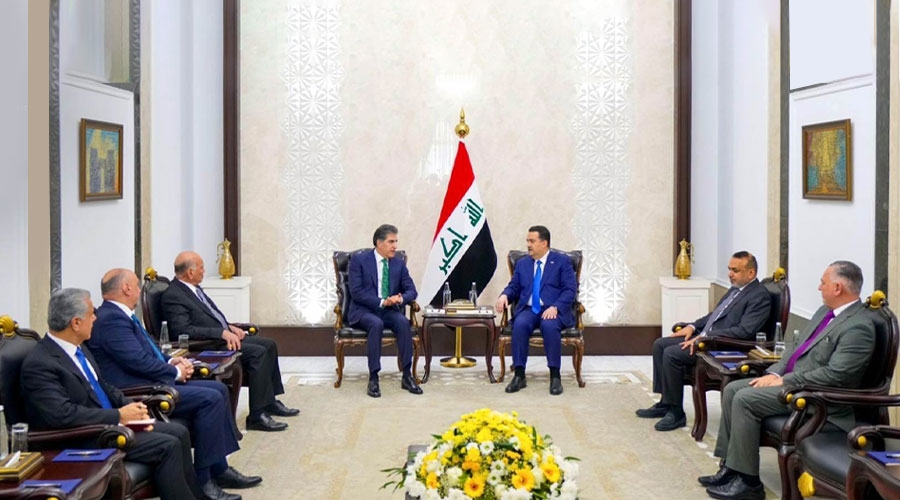 نێچیرڤان بارزانی و سوودانی پێکهێنانی حکوومەتی نوێی عێراقیان تاوتوێ کرد